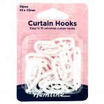 Curtain Hooks: Standard: 33 x 12mm: 20 Pieces