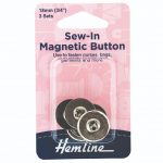 Button: Magnetic: Sew-In: 18mm: Nickel: 3 Sets