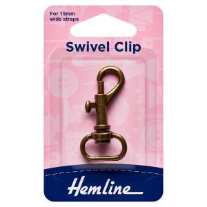 Swivel Clip: 15mm: Bronze