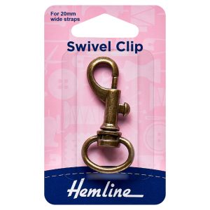 Swivel Clip: 20mm: Bronze