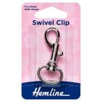 Swivel Clip: 20mm: Nickel