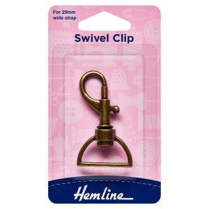 Swivel Clip: 25mm: Bronze