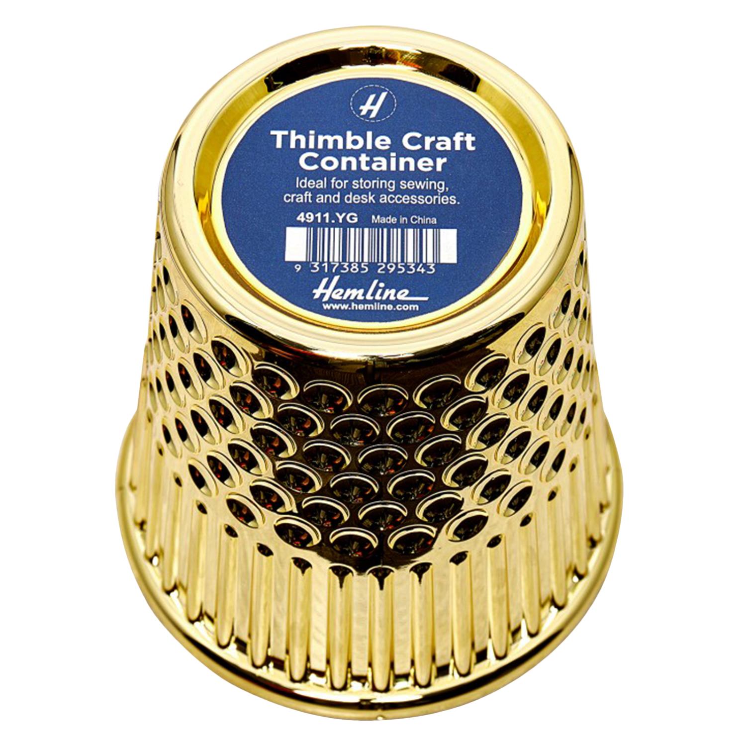 Thimble: Desk Craft Organiser: Yellow Gold