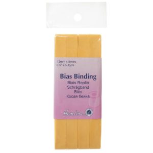 Trim: Bias Binding: Polycotton: 5m x 12mm: Lemon