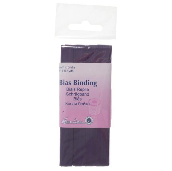 Trim: Bias Binding: Polycotton: 5m x 12mm: Purple