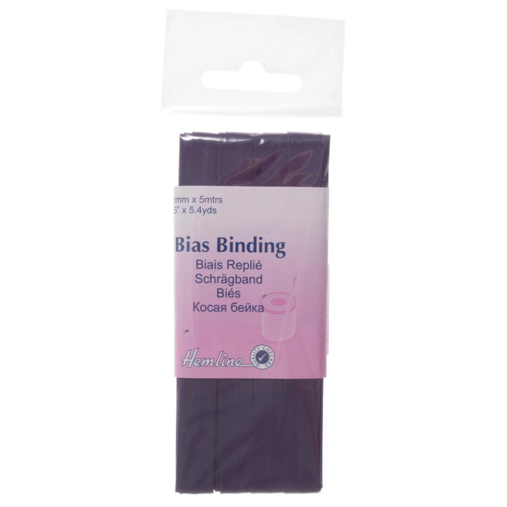 Trim: Bias Binding: Polycotton: 5m x 12mm: Purple