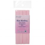 Trim: Bias Binding: Polycotton: 5m x 12mm: Baby Pink