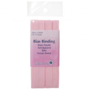 Trim: Bias Binding: Polycotton: 5m x 12mm: Baby Pink