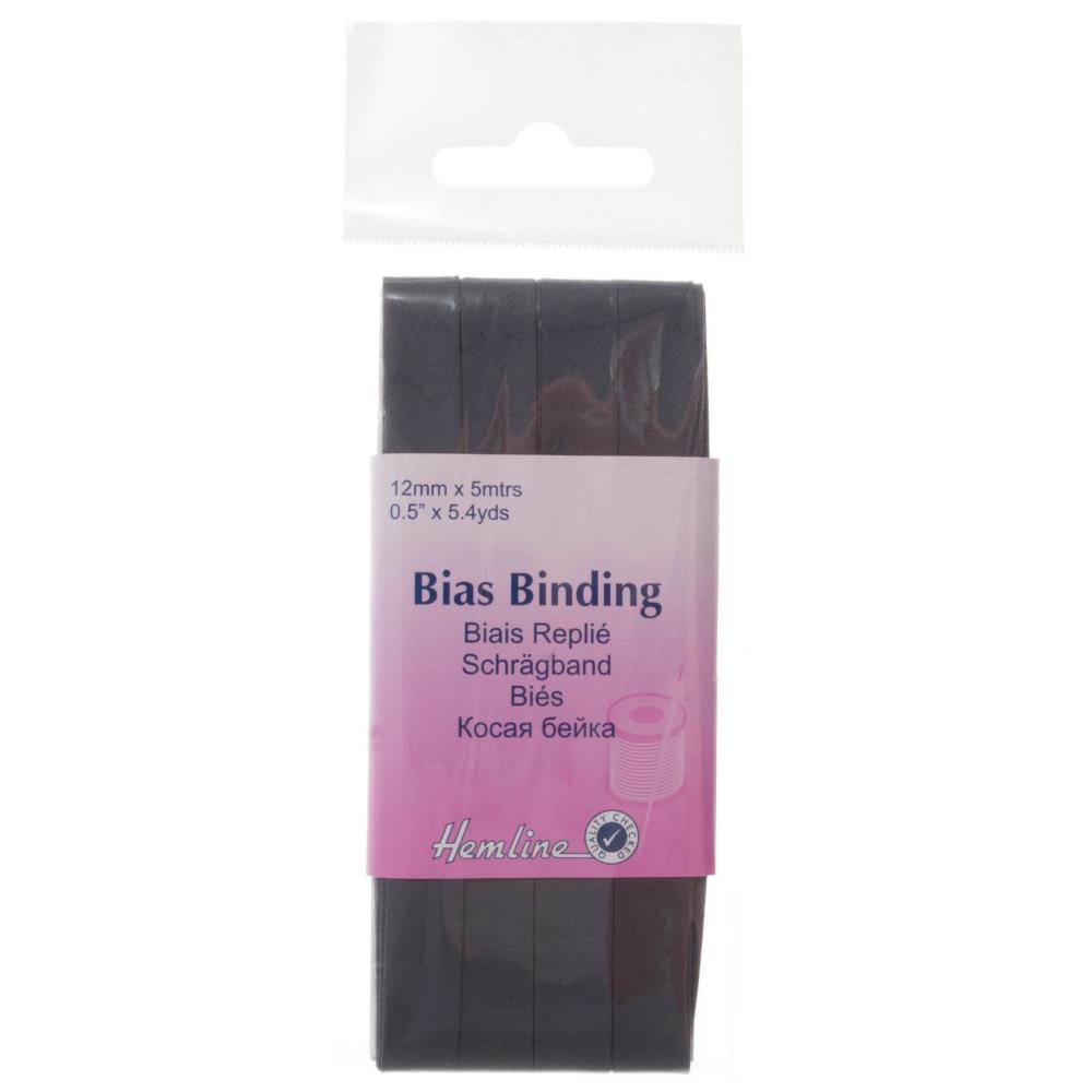 Trim: Bias Binding: Polycotton: 5m x 12mm: Mid Grey