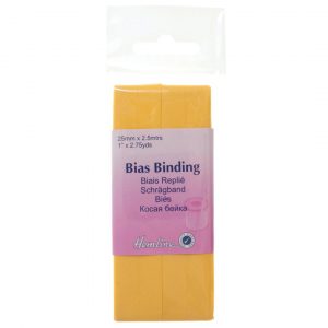 Trim: Bias Binding: Polycotton: 2.5m x 25mm: Lemon