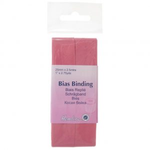Trim: Bias Binding: Polycotton: 2.5m x 25mm: Dark Pink
