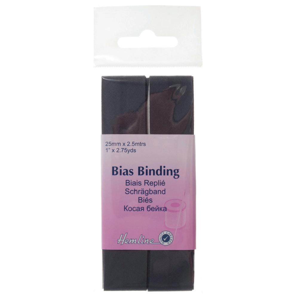 Trim: Bias Binding: Polycotton: 2.5m x 25mm: Mid Grey