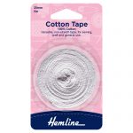 Cotton Tape: 5m x 20mm: White