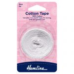 Cotton Tape: 5m x 6mm: White
