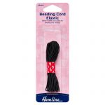 Beading Cord Elastic: 4.5m x 1.3mm: Black