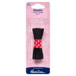 General Purpose Braided Elastic: 5m x 3mm: Black