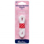 Elastic: Silicone Backed: 1m x 12mm: White