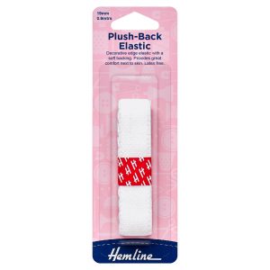 Plush-Back Elastic: 0.9m x 19mm: White