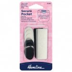 H652 SP Hook and Loop Set: Secure Pocket: Iron-on: Black and White