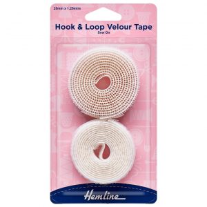 Hook & Loop Tape: Sew-On: Value Pack: 1.25m x 20mm: White