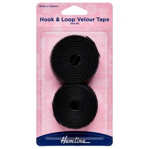 Hook & Loop Tape: Sew-On: Value Pack: 1.25m x 20mm: Black