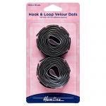 H656 20 1 scaled Hook & Loop Dots: Stick-On: 50 Sets of 20mm: Black