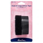H659 25 B 1 scaled Hook & Loop Tape: Stick-On: Heavy Duty: 1m x 25mm: Black