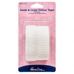 H659 25 W 1 scaled Hook & Loop Tape: Stick-On: Heavy Duty: 1m x 25mm: White