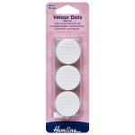 H665 30 Hook & Loop Dots: Stick-On: 8 Sets of 30mm: White