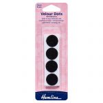 H666 1 scaled Hook & Loop Dots: Stick-On: 8 Sets of 20mm: Black