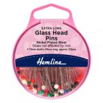 Pins: Glass Head: 49mm: Nickel: 110 Pieces