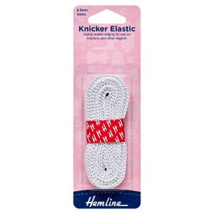 Knicker Elastic: 3m x 9.5mm: White