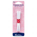 Polyester Cord: 1.5m x 6mm: White