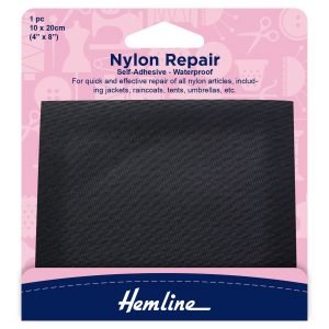 Self Adhesive Nylon Repair Patch: Black - 10 x 20cm