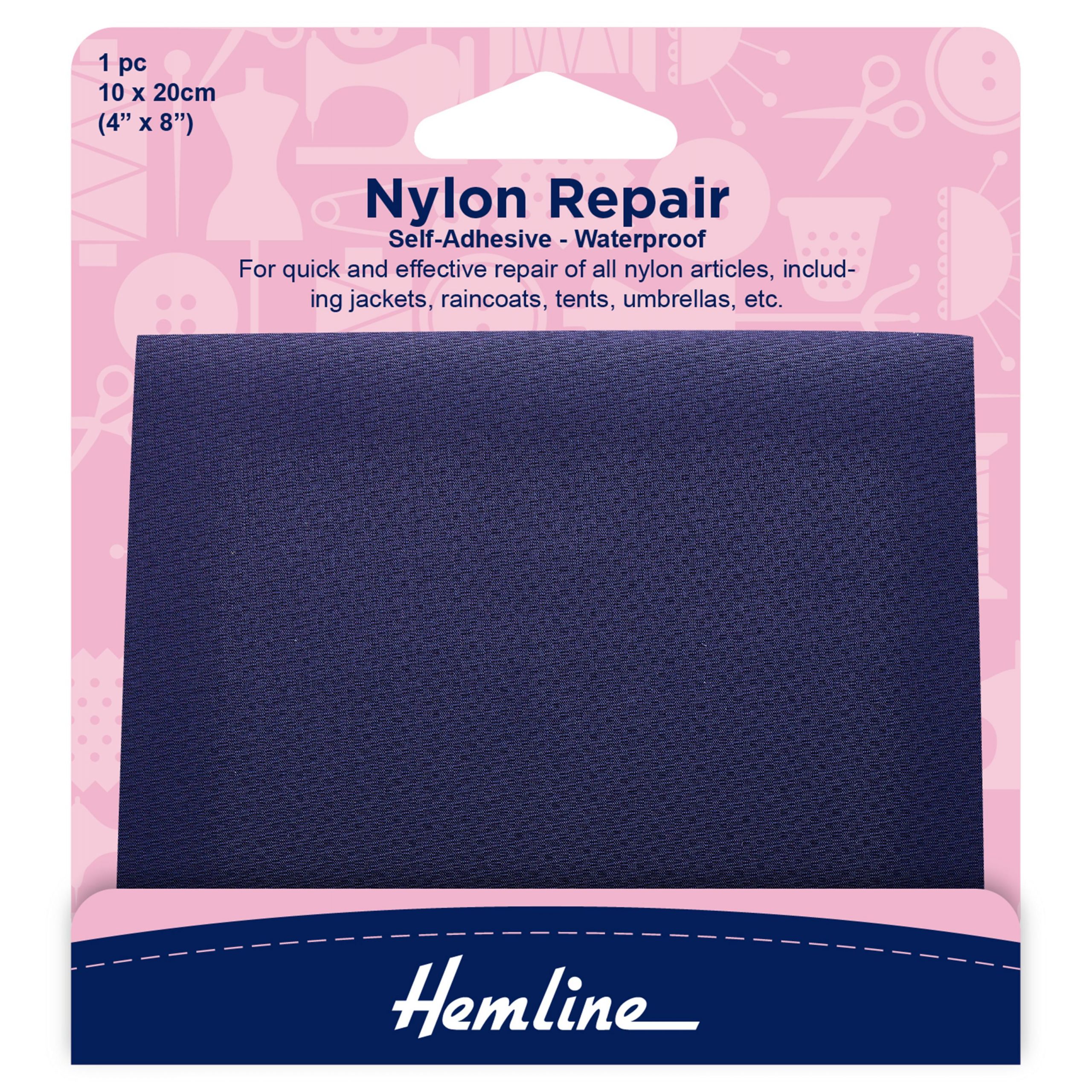 Self Adhesive Nylon Repair Patch: Navy - 10 x 20cm