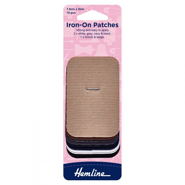 H690 AC 1 scaled Iron-On Patches: Assorted Colours, Cotton - 7.5 x 5cm