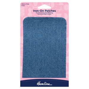 Cotton Twill Patches: Light Denim - 10 x 15cm