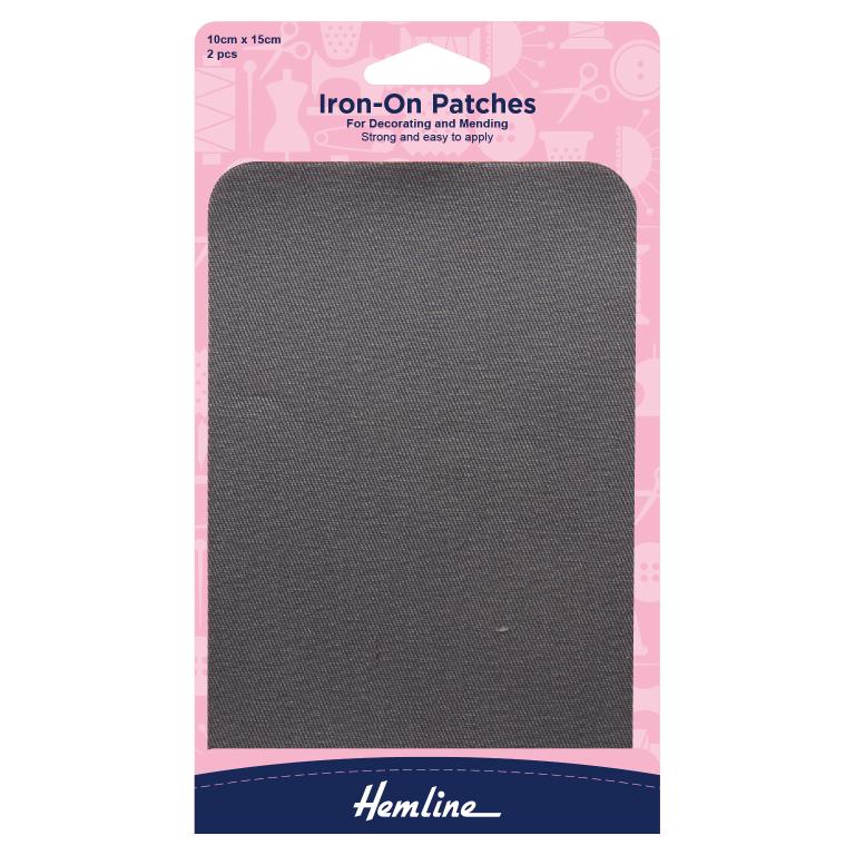 Cotton Twill Patches: Light Grey - 10 x 15cm