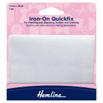 H692 WHITE 1 scaled Quickfix Iron-On Cotton Patches: White - 11 x 25cm