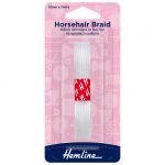 Horse Hair Braid: White - 3m x 15mm