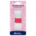 H696 25 Horse Hair Braid: 3m x 25mm: White