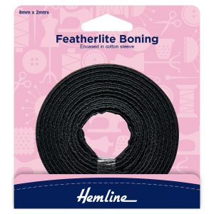 Featherlite Boning: 2m x 8mm: Black