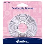 H696 8 W 1 scaled Featherlite Boning: 2m x 8mm: White