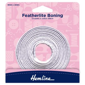 Featherlite Boning: 2m x 8mm: White