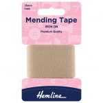 H698 BEI Iron-On Mending Tape: Beige - 100cm x 38mm