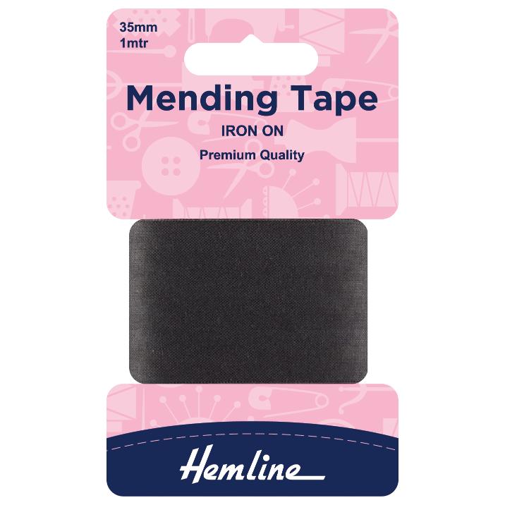 Iron-On Mending Tape: Black - 100cm x 38mm