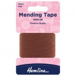 H698 BRN Iron-On Mending Tape: Brown - 100cm x 38mm