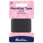 Iron-On Mending Tape: Dark Grey - 100cm x 38mm