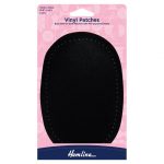 H699 L BLK Sew-in Vinyl Patches: Black - 10 x 15cm