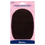 Sew-in Imitation Suede Patches: Brown - 10 x 15cm